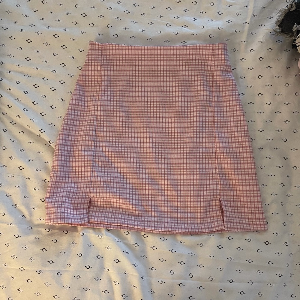 Pink and white John Galt skirt